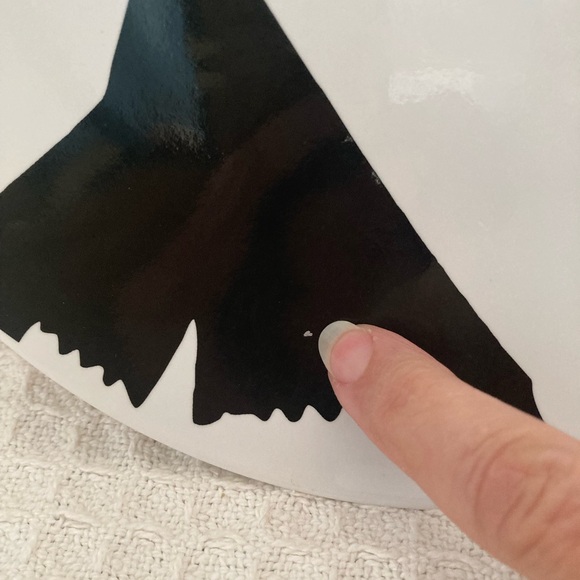 Rebecca Moses Black & White Silhouette Heart Soul Style Dessert Plates Set Of 4 - Picture 10 of 10